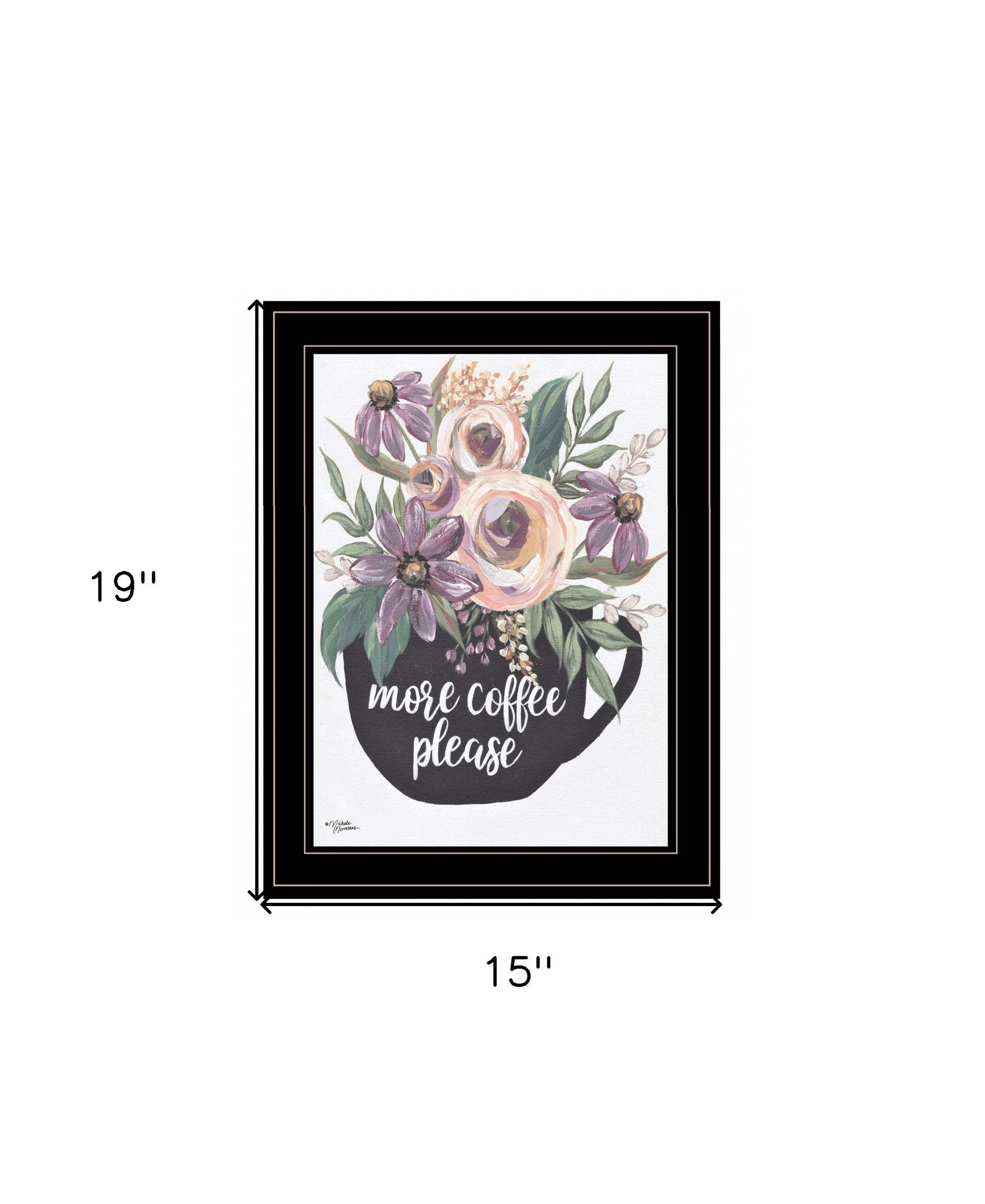 More Coffee Please 2 Black Framed Print Kitchen Wall Art - Homeroots - Flyclothing LLC