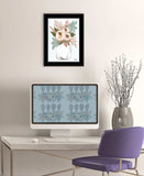 Floral Jar 2 Black Framed Print Wall Art - Homeroots - Flyclothing LLC