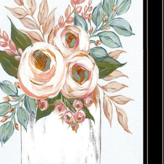 Floral Jar 2 Black Framed Print Wall Art - Homeroots