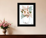 Floral Jar 2 Black Framed Print Wall Art - Homeroots