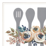 Fall Floral Baking Utensils 1 White Framed Print Kitchen Wall Art - Homeroots