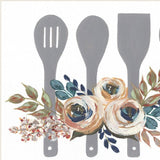 Fall Floral Baking Utensils 1 White Framed Print Kitchen Wall Art - Homeroots - Flyclothing LLC