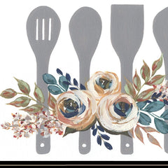 Fall Floral Baking Utensils 2 Black Framed Print Kitchen Wall Art - Homeroots