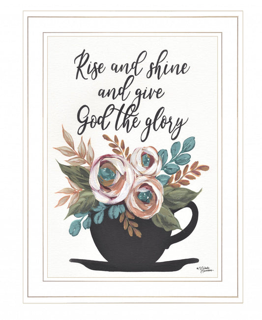 Rise and Shine 5 White Framed Print Wall Art - Homeroots