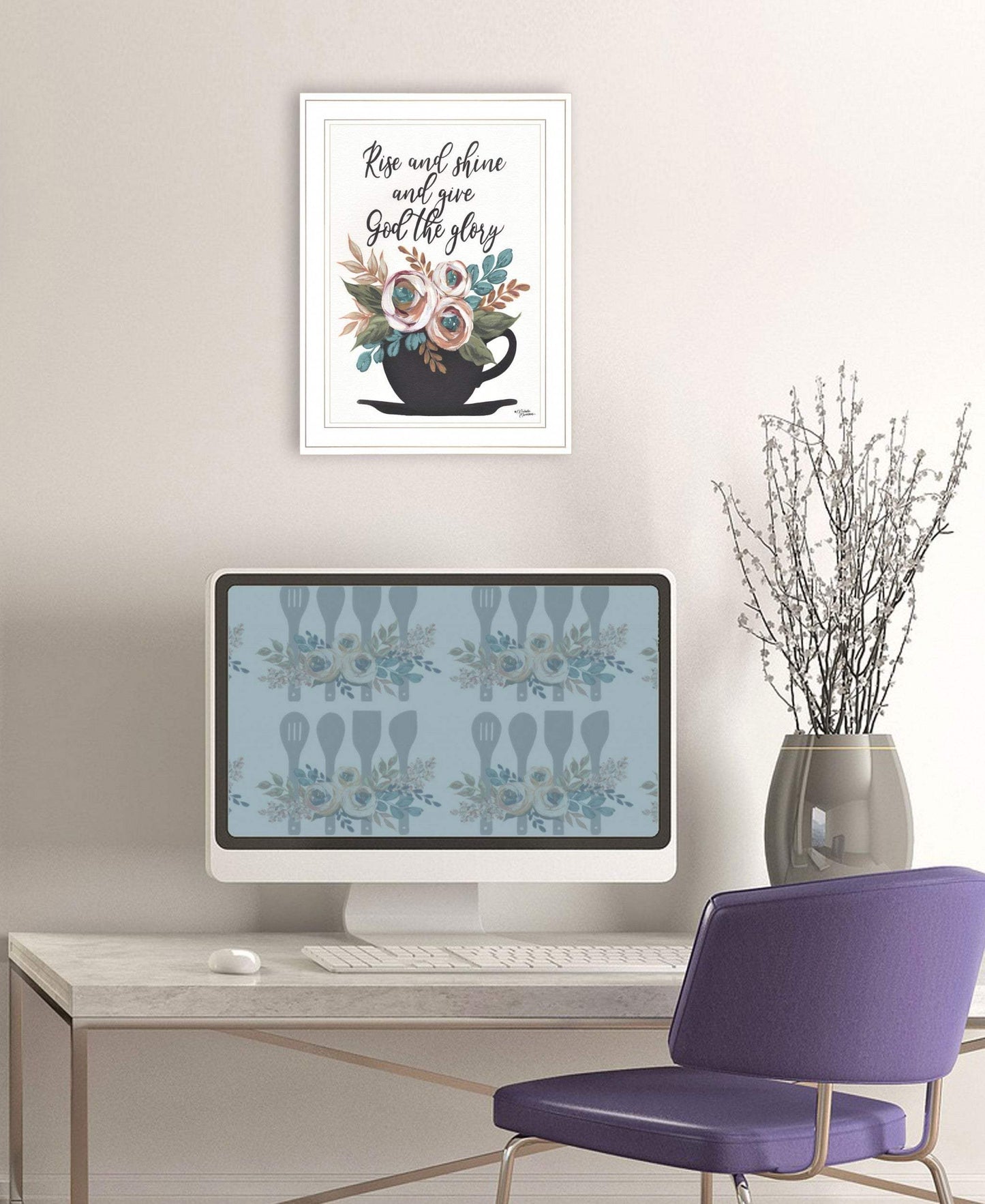 Rise and Shine 5 White Framed Print Wall Art - Homeroots - Flyclothing LLC