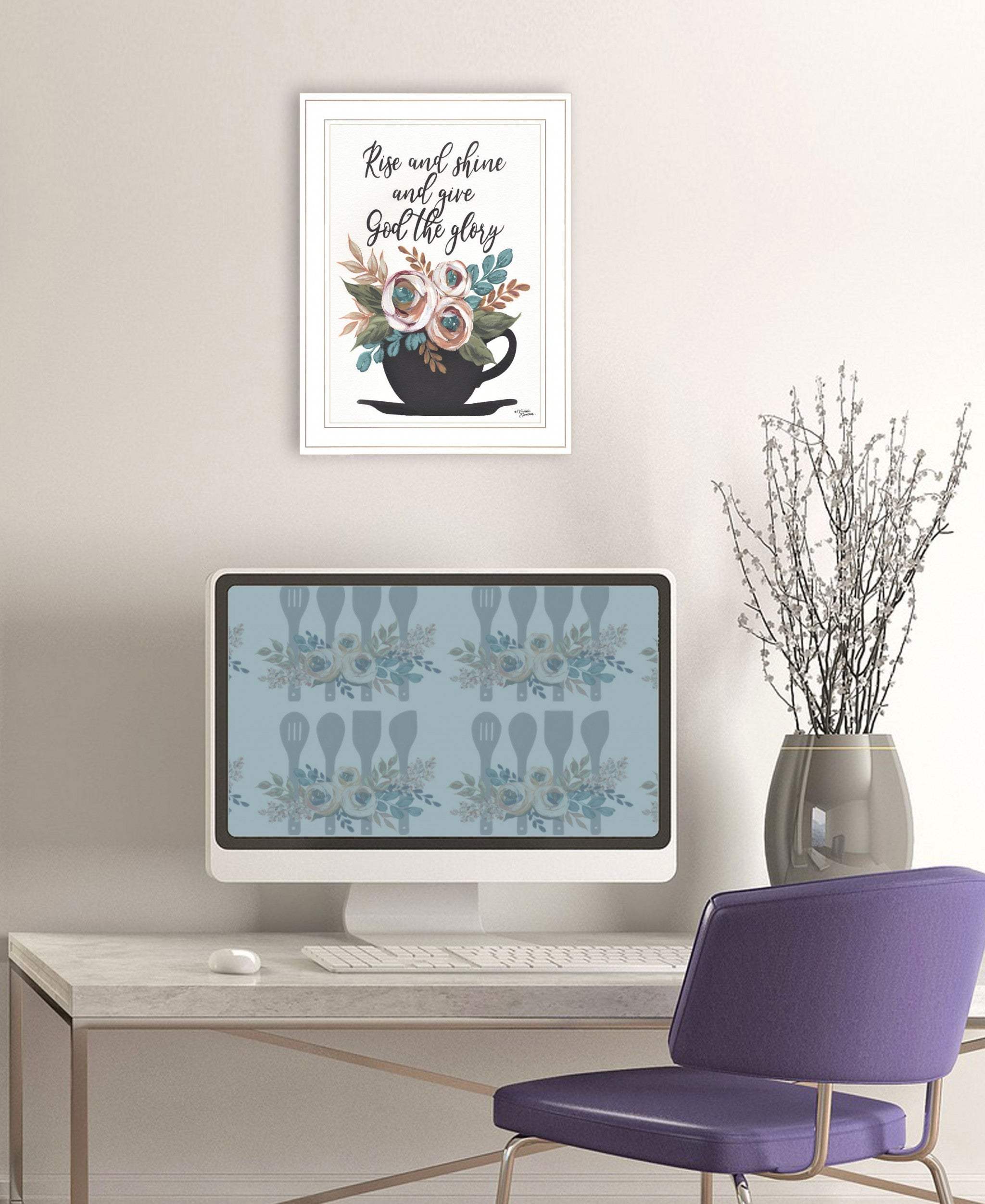 Rise and Shine 5 White Framed Print Wall Art - Homeroots - Flyclothing LLC