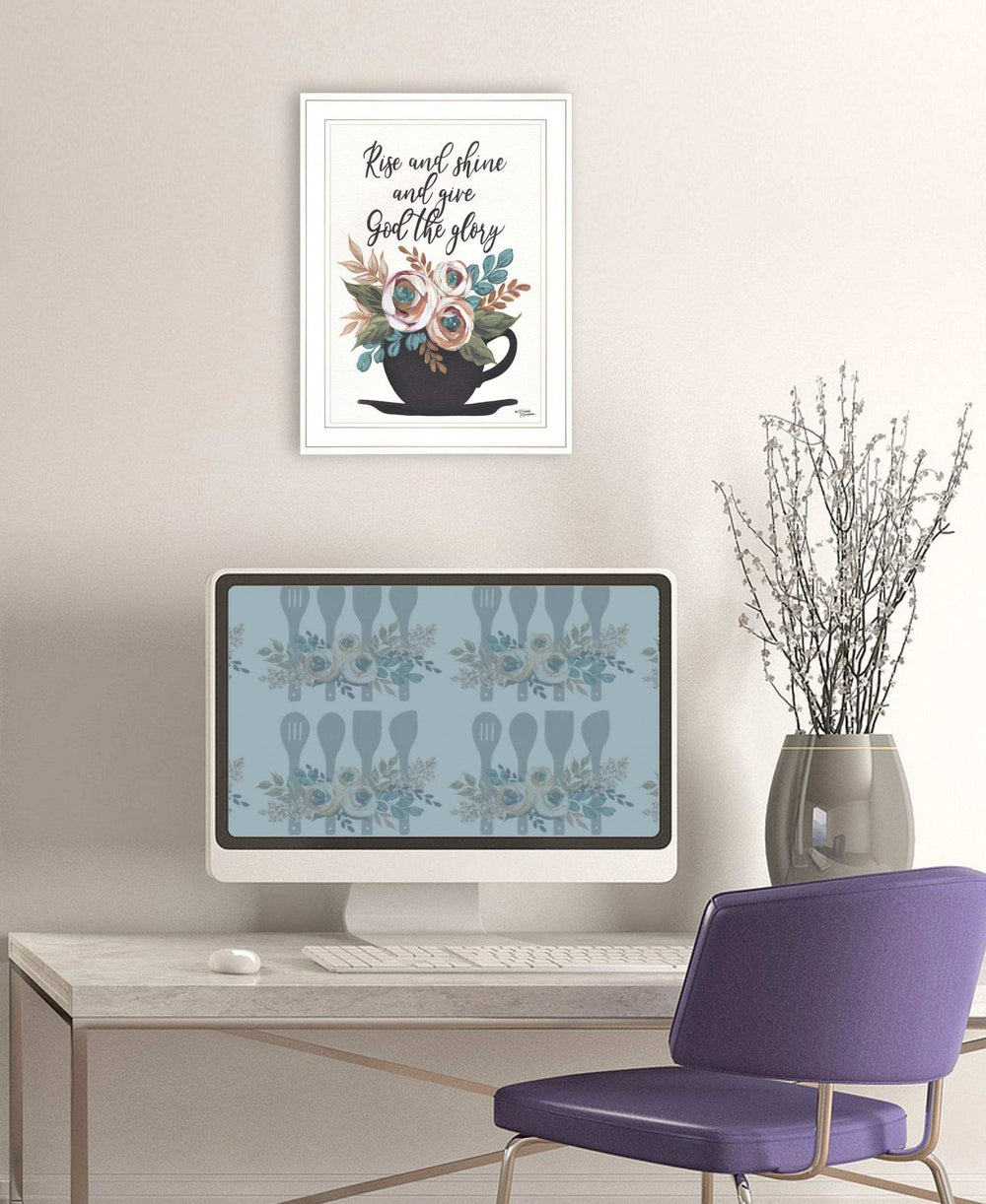 Rise and Shine 5 White Framed Print Wall Art - Homeroots - Flyclothing LLC