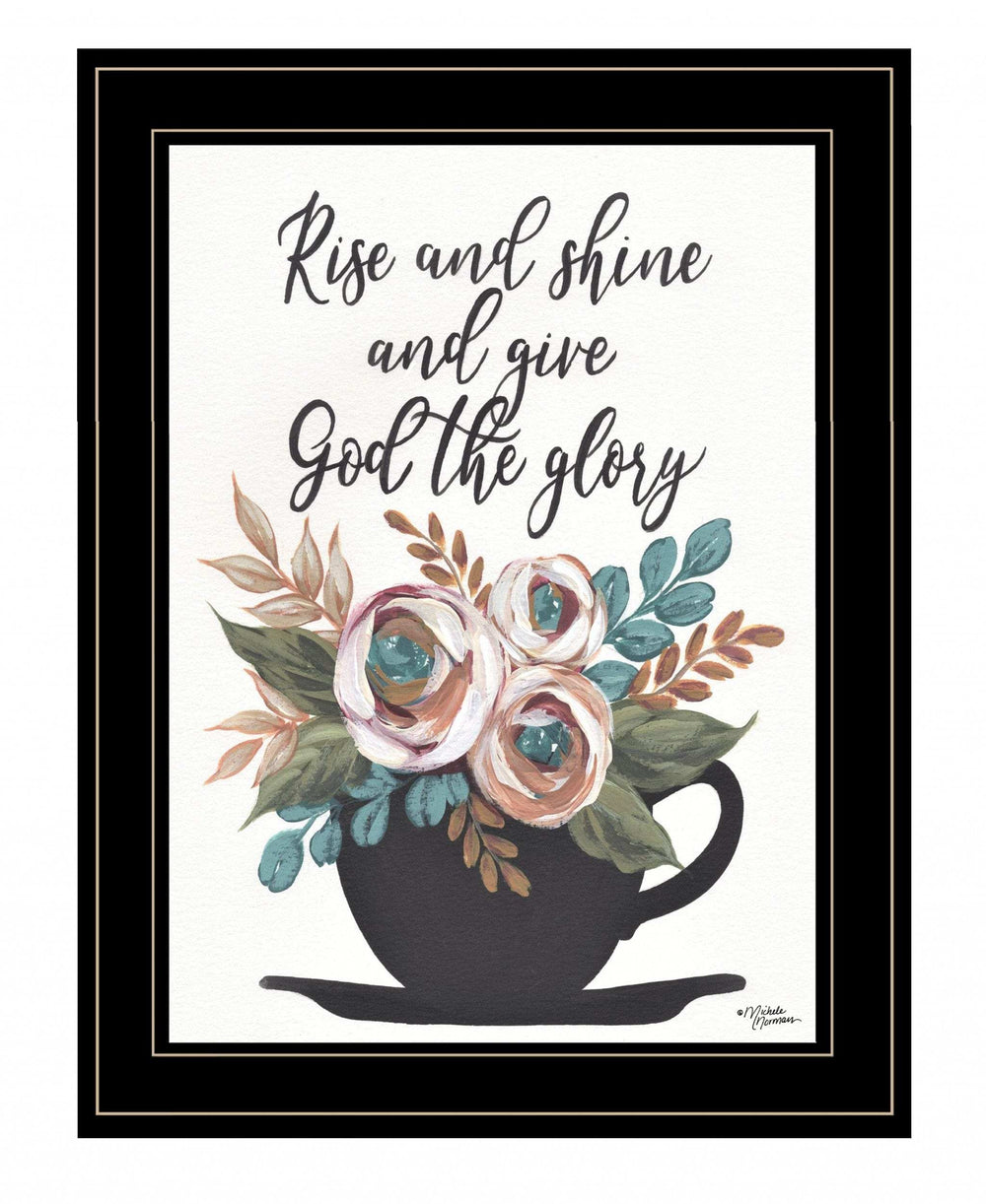 Rise and Shine 6 Black Framed Print Wall Art - Homeroots - Flyclothing LLC