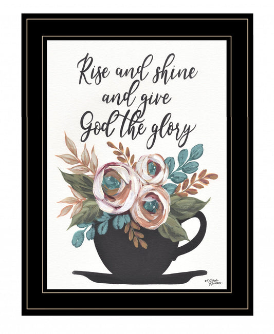 Rise and Shine 6 Black Framed Print Wall Art - Homeroots