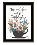 Rise and Shine 6 Black Framed Print Wall Art - Homeroots