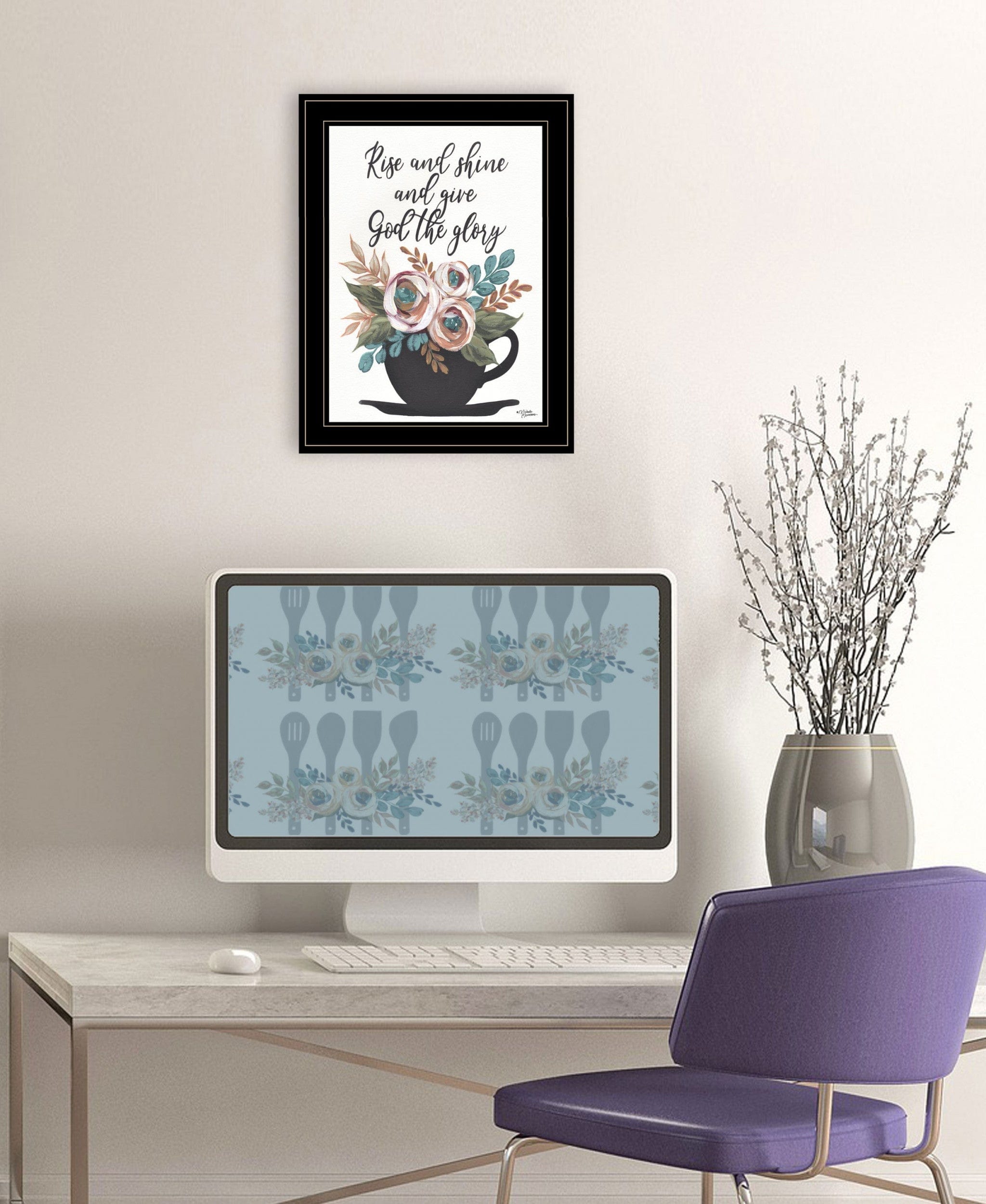 Rise and Shine 6 Black Framed Print Wall Art - Homeroots