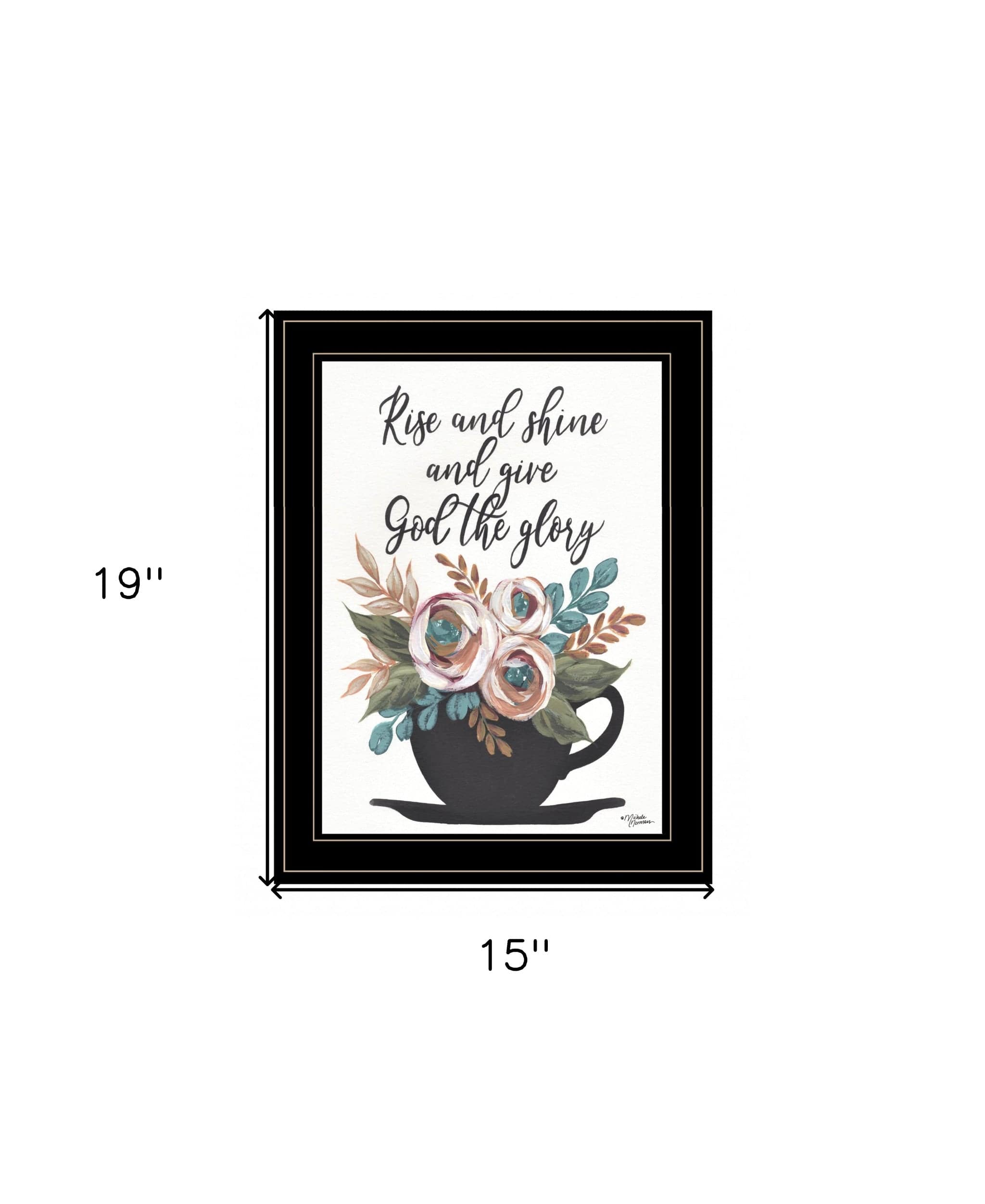 Rise and Shine 6 Black Framed Print Wall Art - Homeroots