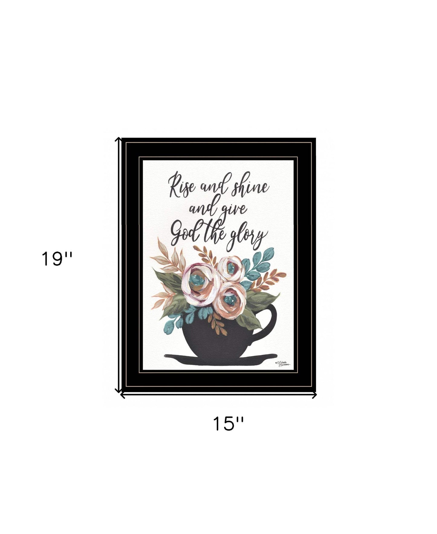Rise and Shine 6 Black Framed Print Wall Art - Homeroots - Flyclothing LLC
