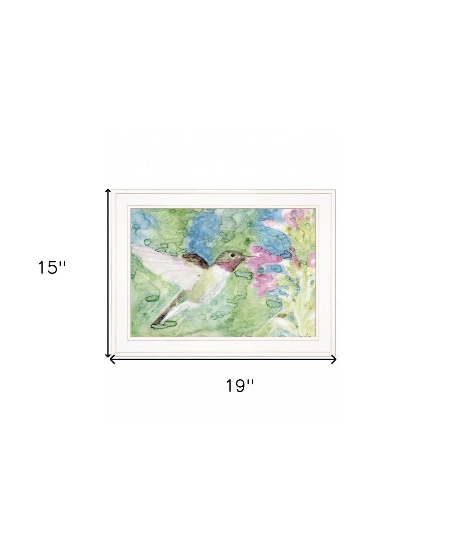 Hummingbird 1 White Framed Print Wall Art - Homeroots - Flyclothing LLC