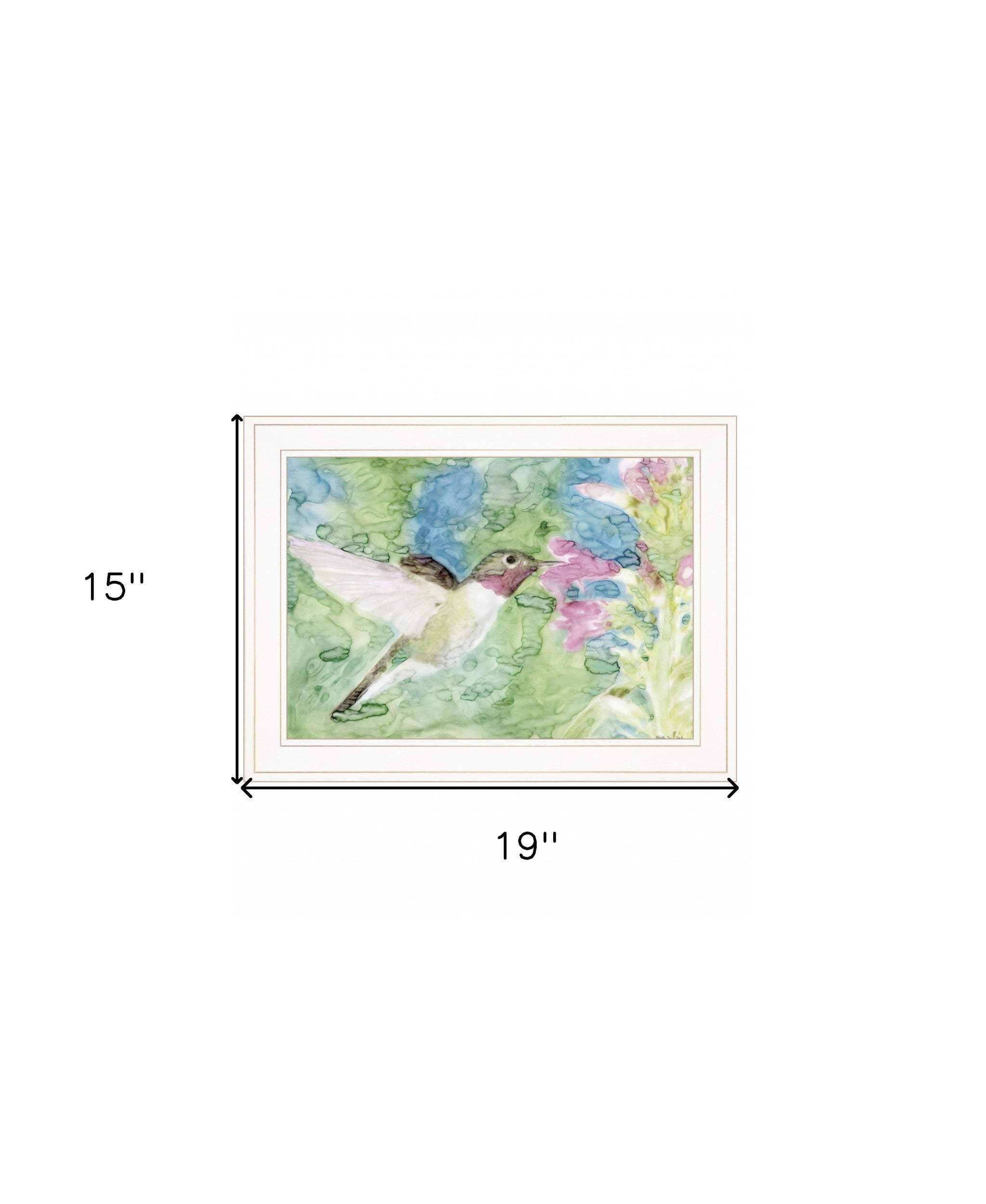 Hummingbird 1 White Framed Print Wall Art - Homeroots - Flyclothing LLC