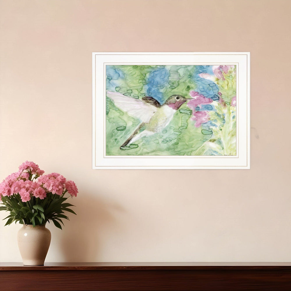 Hummingbird 1 White Framed Print Wall Art - Homeroots