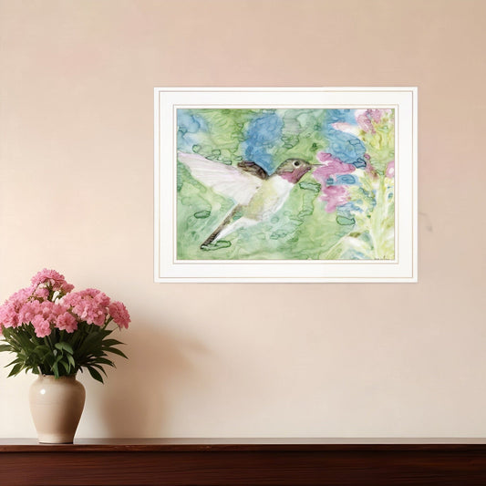 Hummingbird 1 White Framed Print Wall Art - Homeroots