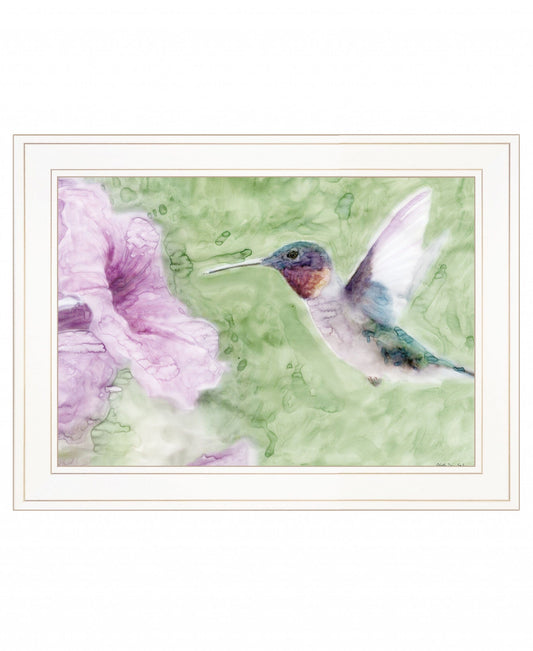 Humming Bird 2 White Framed Print Wall Art - Homeroots