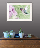 Humming Bird 2 White Framed Print Wall Art - Homeroots - Flyclothing LLC