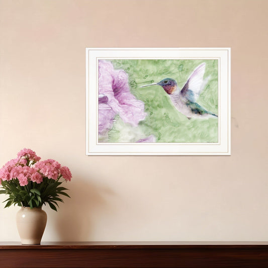 Humming Bird 2 White Framed Print Wall Art - Homeroots