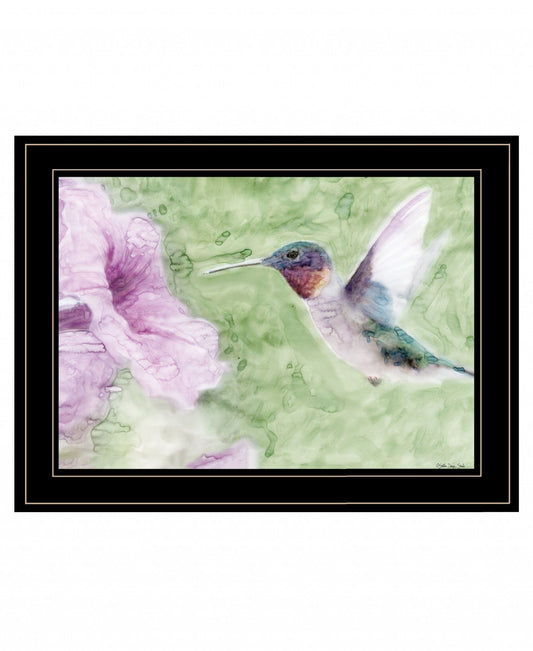 Humming Bird 2 Black Framed Print Wall Art - Homeroots