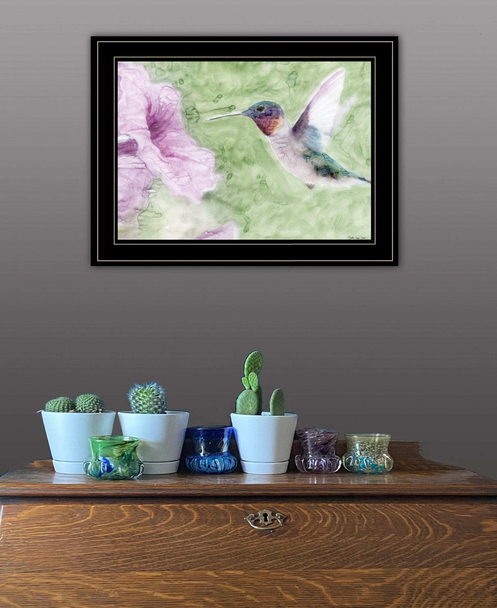Humming Bird 2 Black Framed Print Wall Art - Homeroots - Flyclothing LLC