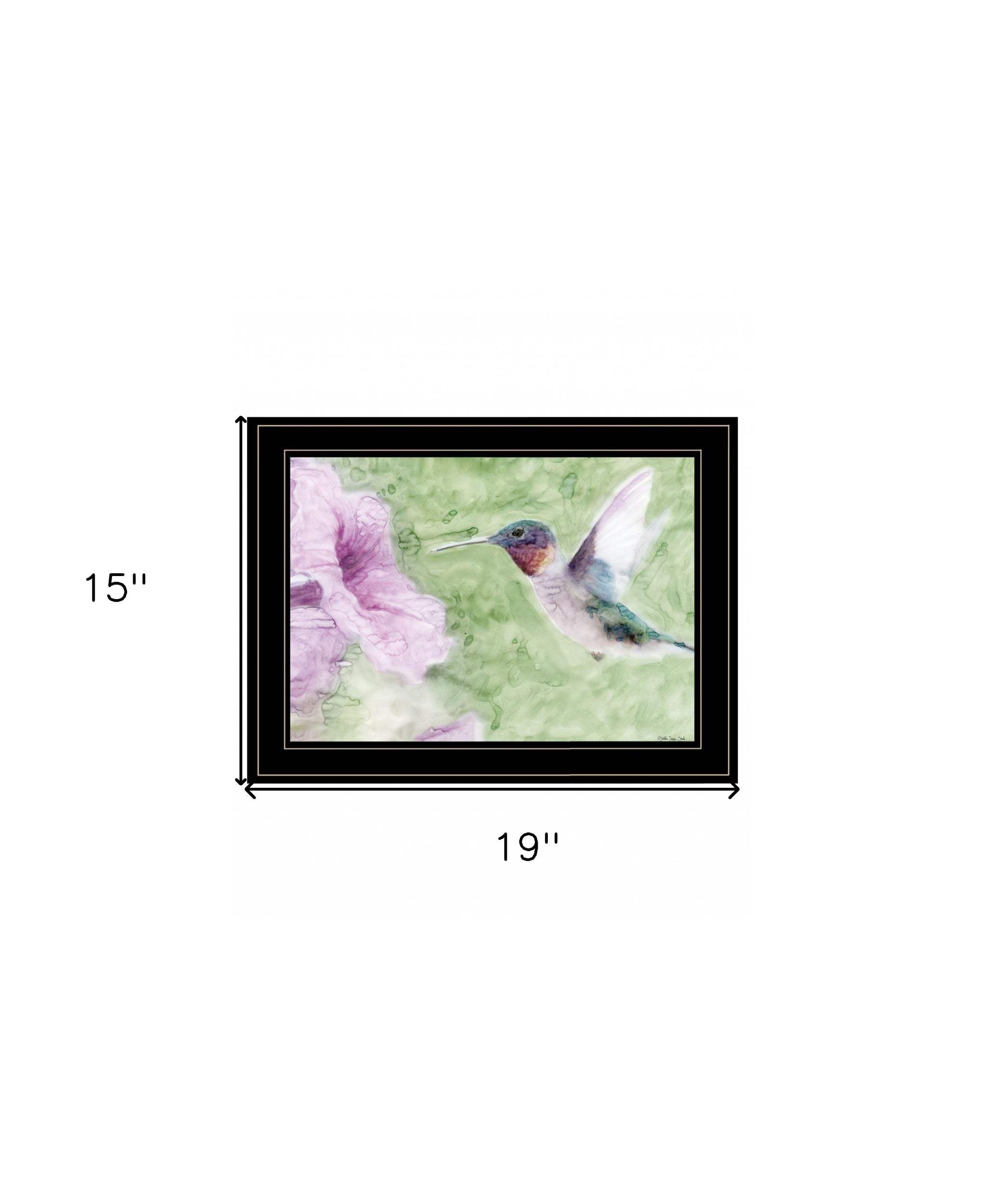 Humming Bird 2 Black Framed Print Wall Art - Homeroots - Flyclothing LLC