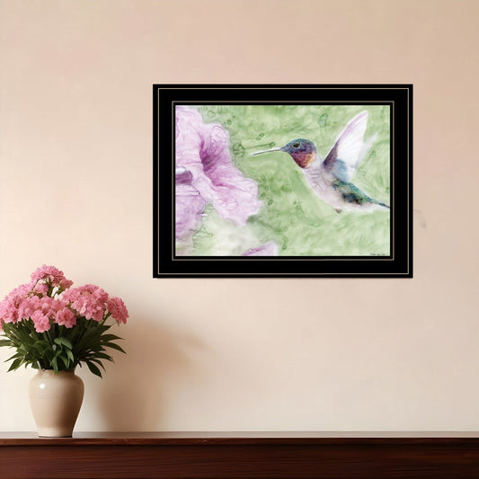 Humming Bird 2 Black Framed Print Wall Art - Homeroots