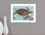 Sea Turtles Collage 1 White Framed Print Wall Art - Homeroots - Flyclothing LLC
