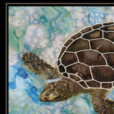 Sea Turtles Collage II 2 Black Framed Print Wall Art - Homeroots