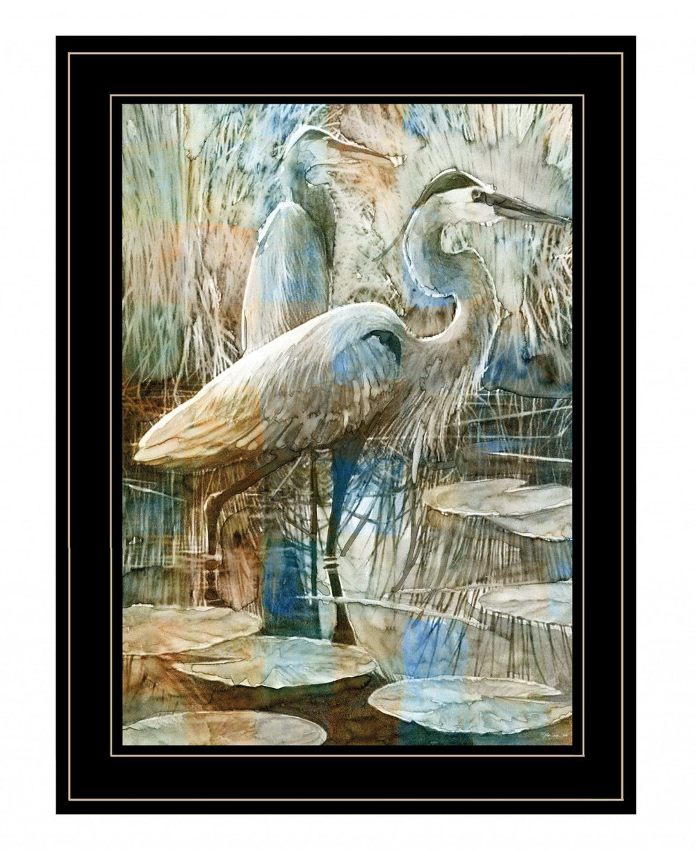 Marsh Herons I 2 Black Framed Print Wall Art - Homeroots - Flyclothing LLC