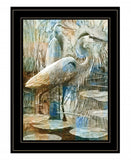 Marsh Herons I 2 Black Framed Print Wall Art - Homeroots