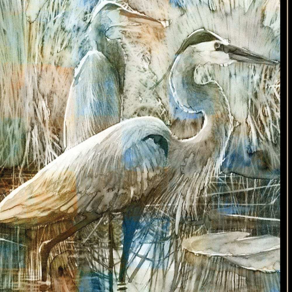 Marsh Herons I 2 Black Framed Print Wall Art - Homeroots - Flyclothing LLC