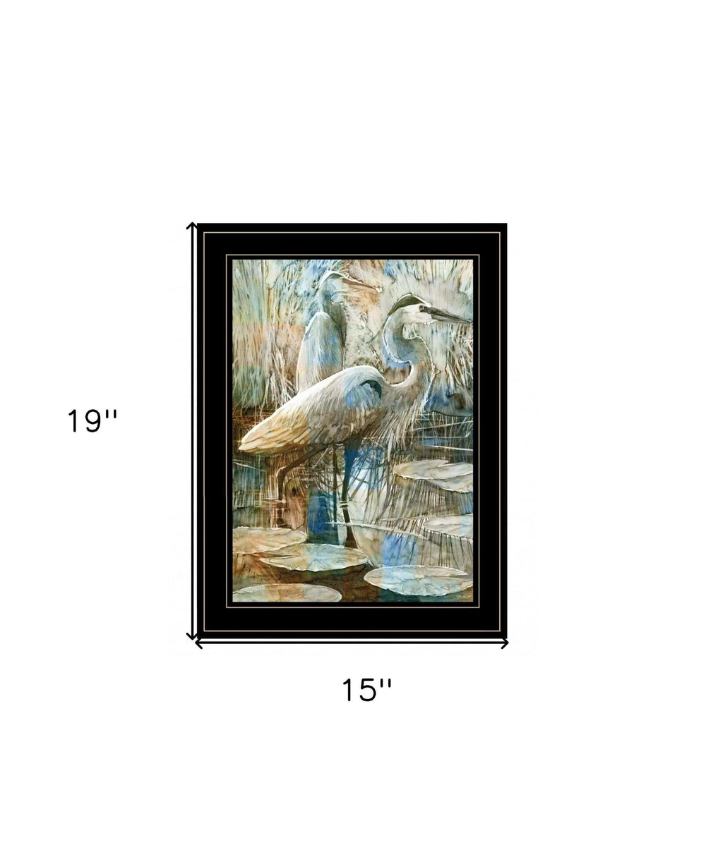 Marsh Herons I 2 Black Framed Print Wall Art - Homeroots - Flyclothing LLC
