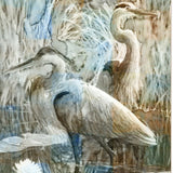 Marsh Herons II 1 White Framed Print Wall Art - Homeroots