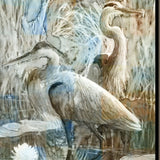 Marsh Herons II 2 Black Framed Print Wall Art - Homeroots