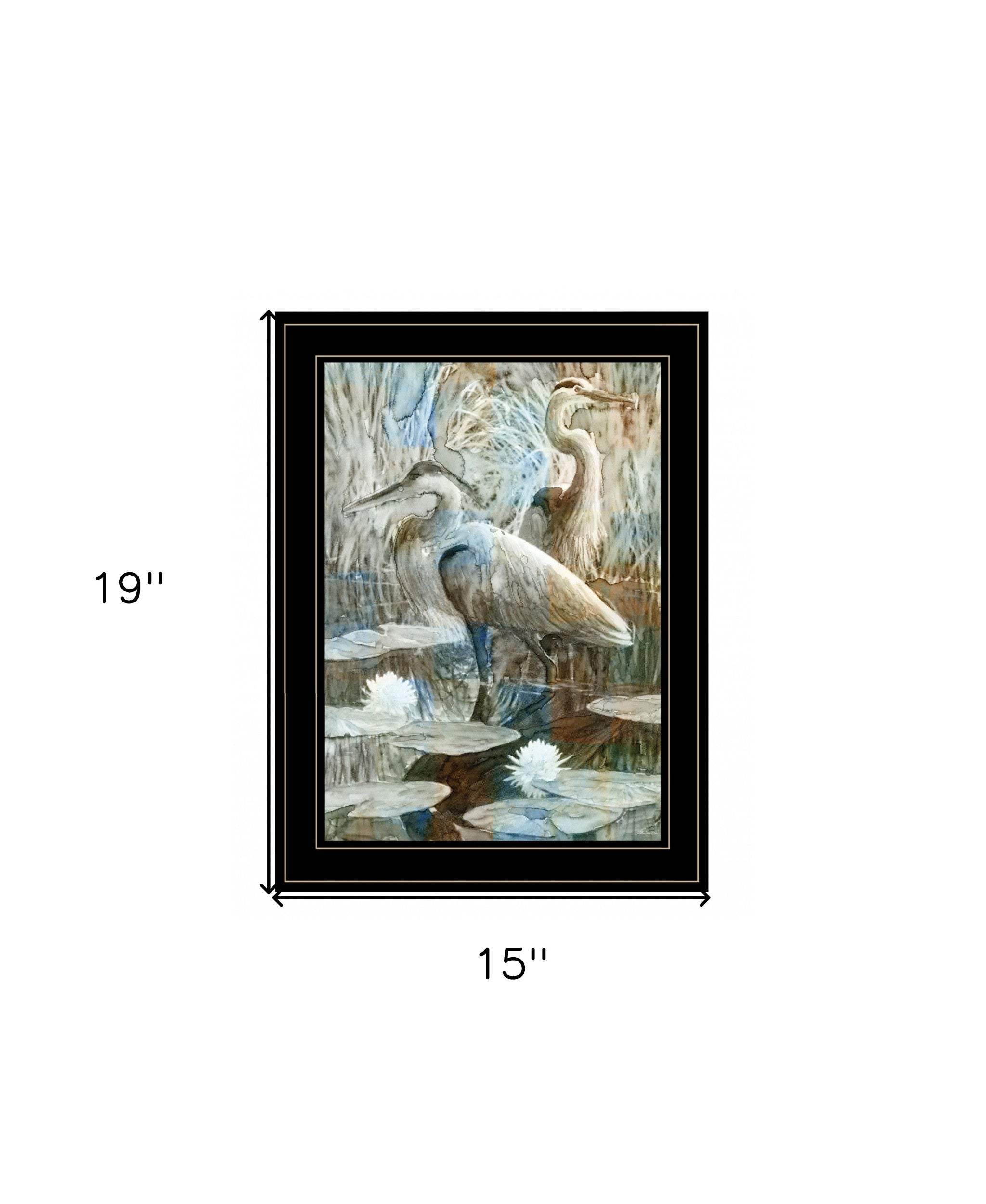 Marsh Herons II 2 Black Framed Print Wall Art - Homeroots - Flyclothing LLC