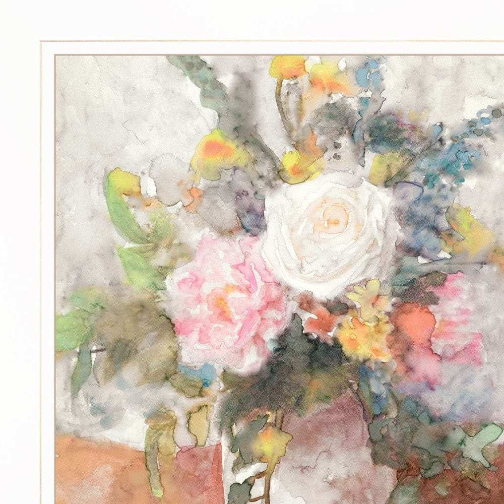 Table Bouquet 2 White Framed Print Wall Art - Homeroots - Flyclothing LLC