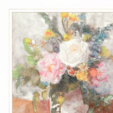Table Bouquet 2 White Framed Print Wall Art - Homeroots