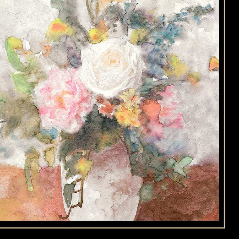 Table Bouquet 2 Black Framed Print Wall Art - Homeroots - Flyclothing LLC