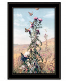 Meadow Butterflies 2 Black Framed Print Wall Art - Homeroots