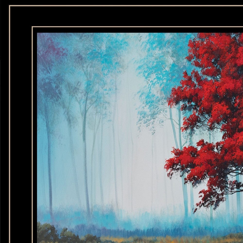 Red Tree 1 Black Framed Print Wall Art - Homeroots