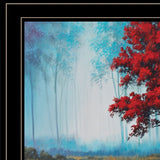 Red Tree 1 Black Framed Print Wall Art - Homeroots