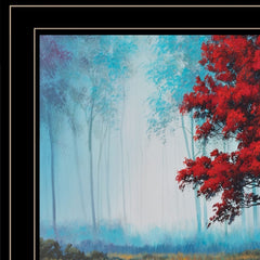 Red Tree 1 Black Framed Print Wall Art - Homeroots