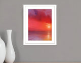 Sunset in Red 1 White Framed Print Wall Art - Homeroots