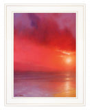 Sunset In Red 2 White Framed Print Wall Art - Homeroots
