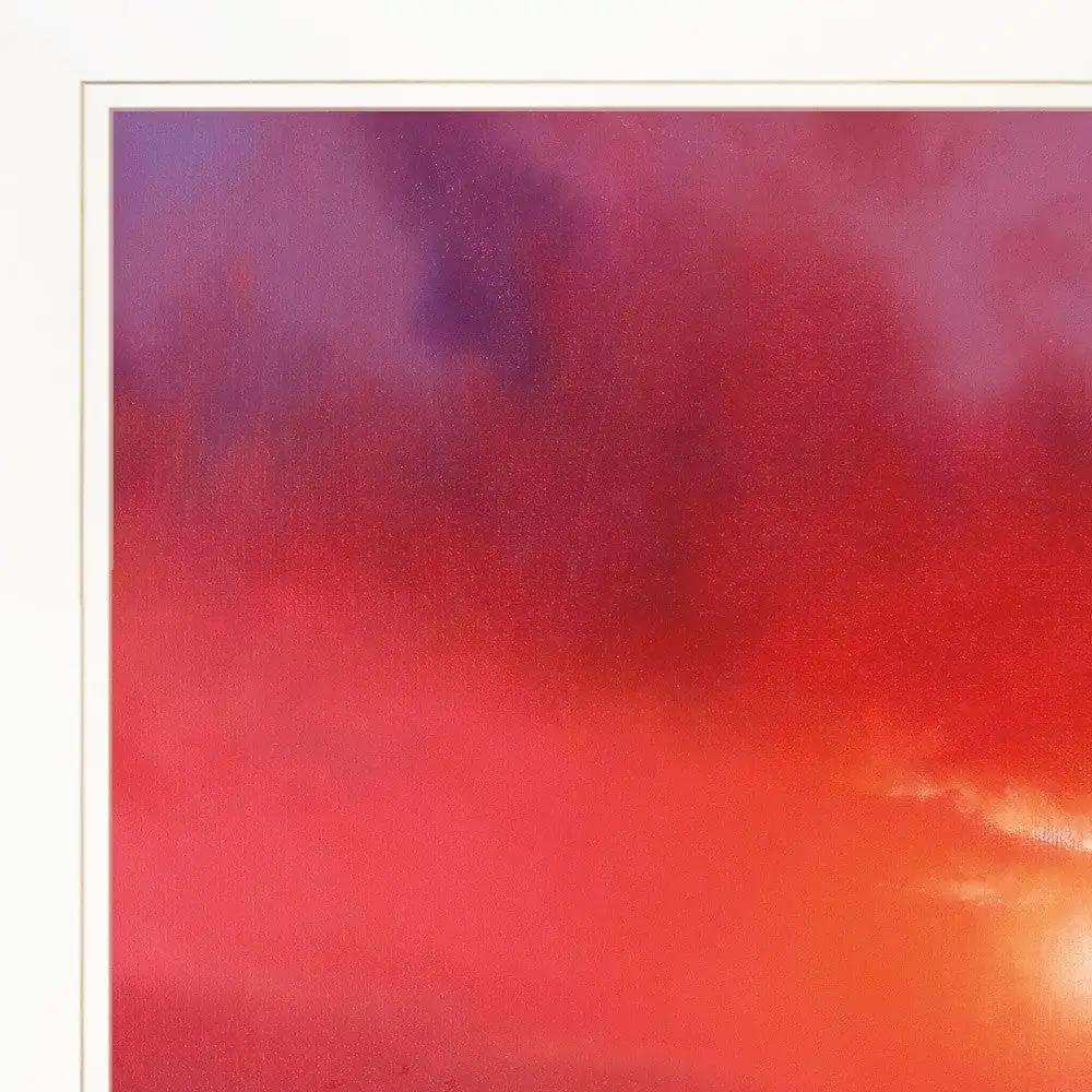 Sunset In Red 2 White Framed Print Wall Art - Homeroots - Flyclothing LLC