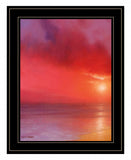 Sunset In Red 3 Black Framed Print Wall Art - Homeroots