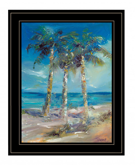 Threes Company 4 Black Framed Print Wall Art - Homeroots