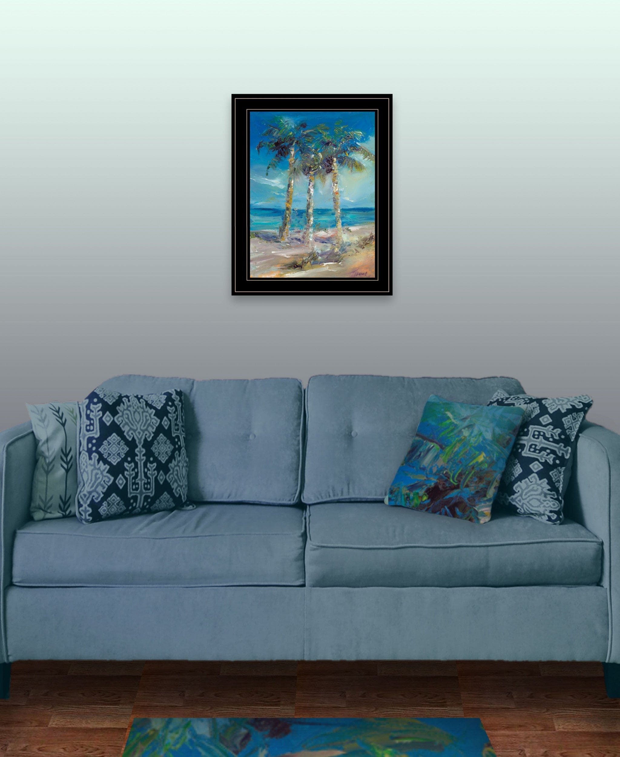 Threes Company 4 Black Framed Print Wall Art - Homeroots